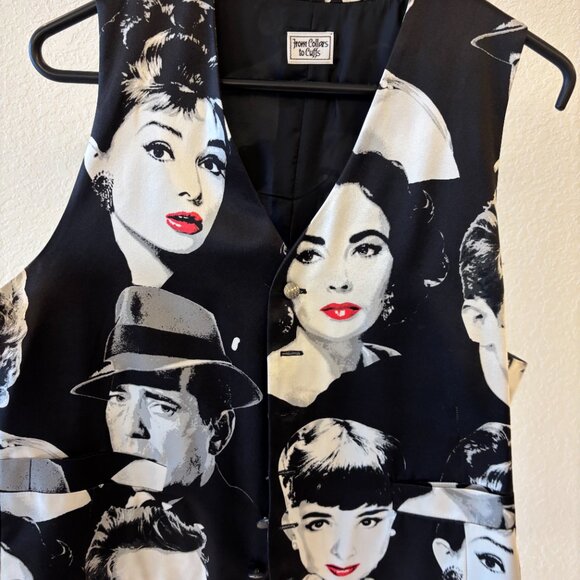 RETRO VINTAGE VEST, Silk, Custom Made - Picture 2 of 4